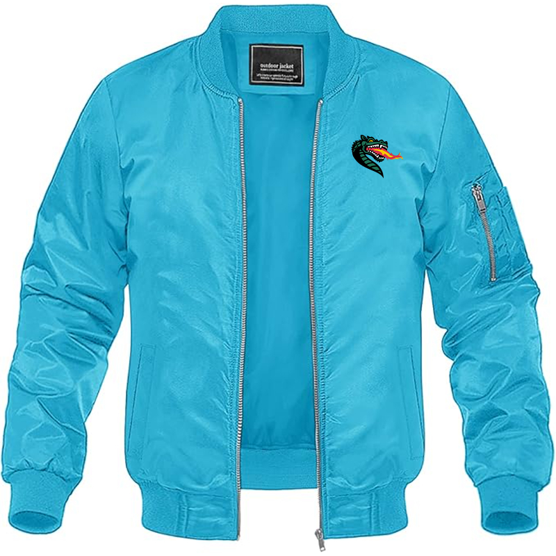 Men's UAB Blazers Lightweight Bomber Jacket Windbreaker Softshell Varsity Jacket Coat